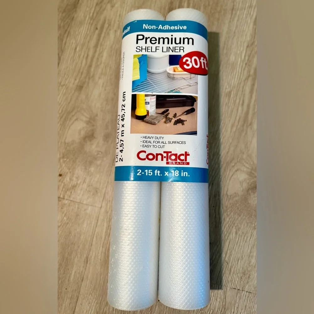Con-Tact Brand 30 Ft Premium Heavy Duty Non Adhesive Shelf Drawer Counter Liner
